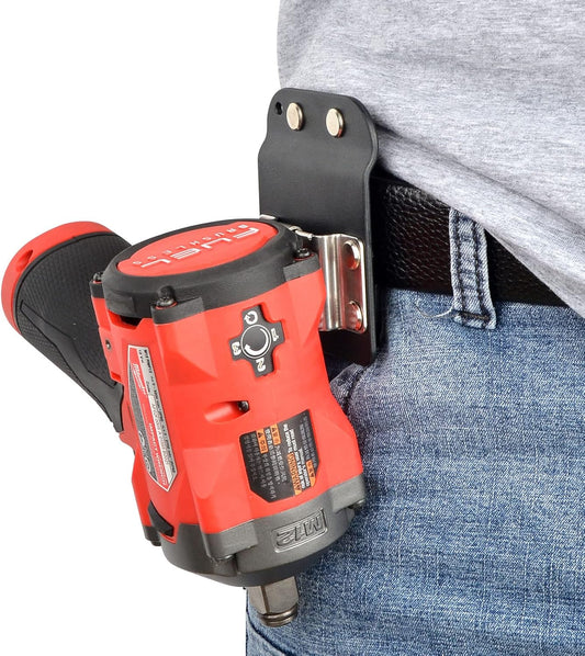 iGuerburn Drill Belt Holder & Hammer Holder Loop Clip on 2" Tool Belt for Impact Driver Drill Gun Nailer Rip V1259-DP01-F-2