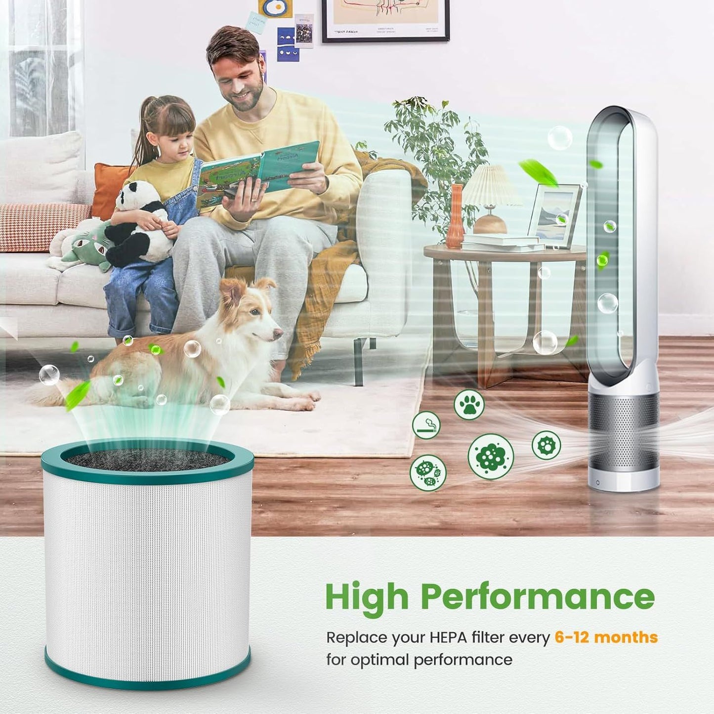 Replacement Air Puriier ilter or Dyson Tower Puriier Pure Cool Link TP01, TP02, TP03, BP01, Compare to Part V1259-DP01-F-267