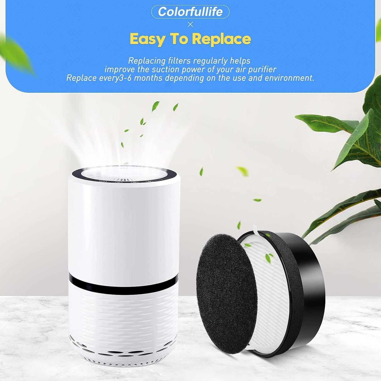 3 Pack LV-H132 Replacement ilter Compatible with LEVOIT LV-H132 Air Puriier ilter Replacement, H13 True HEPA V1259-DP01-F-272