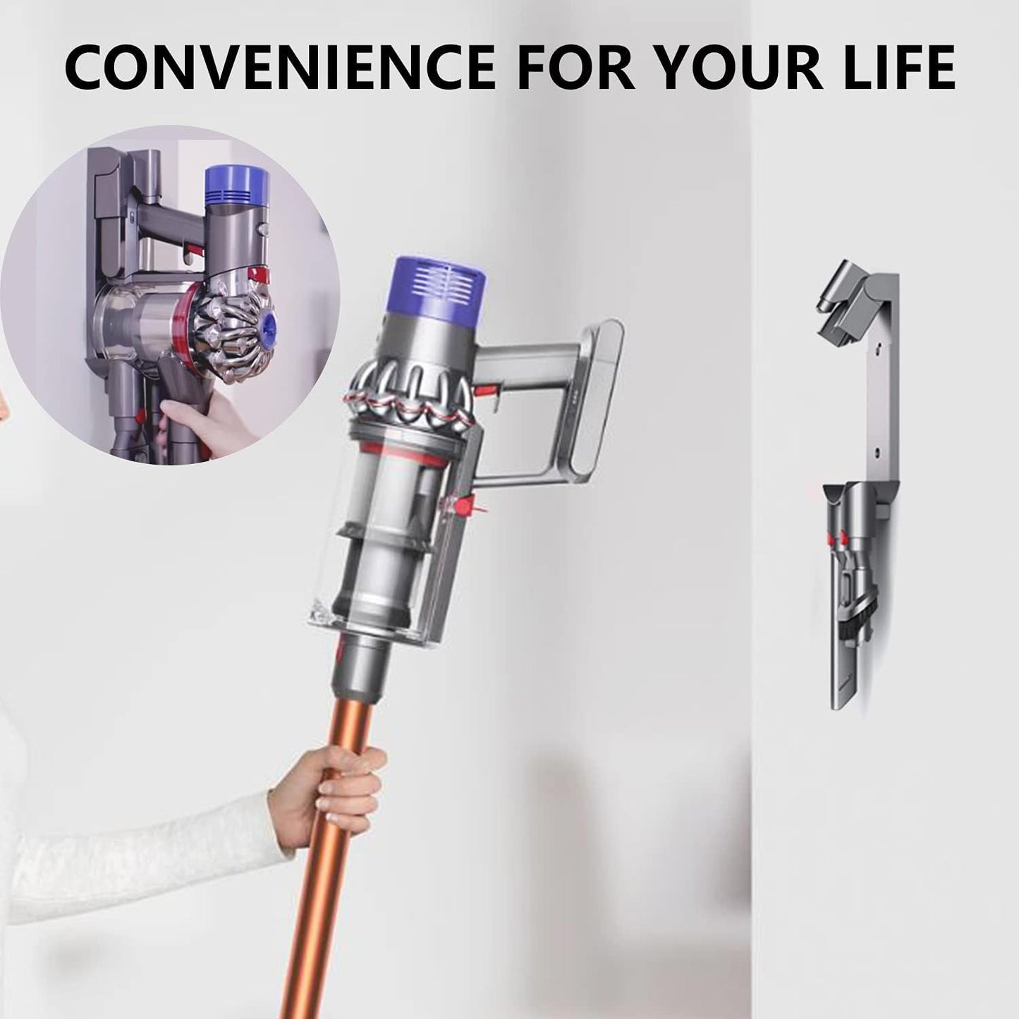 Docking Station Accessory Wall Mount Compatible with Dy.son V7 V8 Cordless Vacuum Cleaner Replaces Part # V1259-DP01-F-317