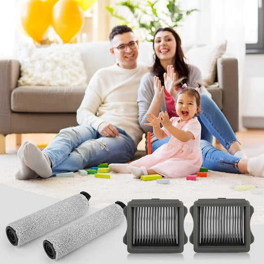 Iloor3 Roller Brush Replacement or Tineco iloor 3 and loor One S3 Cordless Wet Dry Vacuum Cleaner, 2 Brush V1259-DP01-F-401