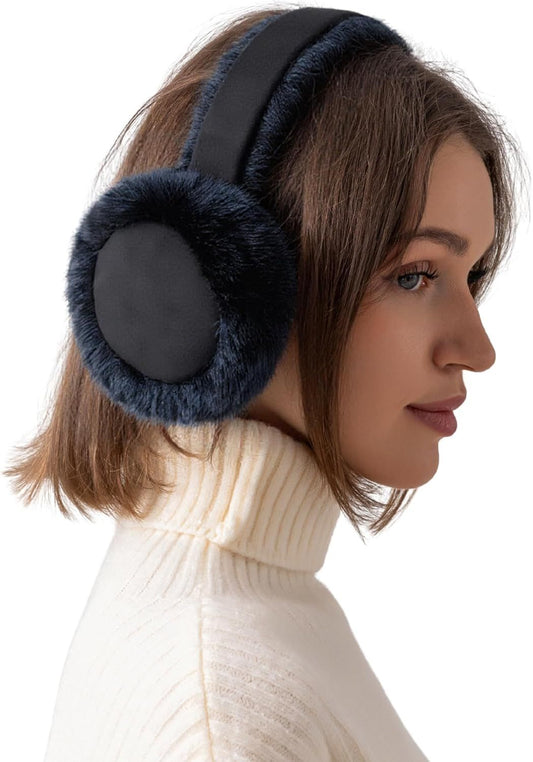 Ear Mus or Winter Women, Water Resistant Suedette and aux ur Warm Earmus oldable Outdoor Ear Warmers or Women V1259-DP01-F-444