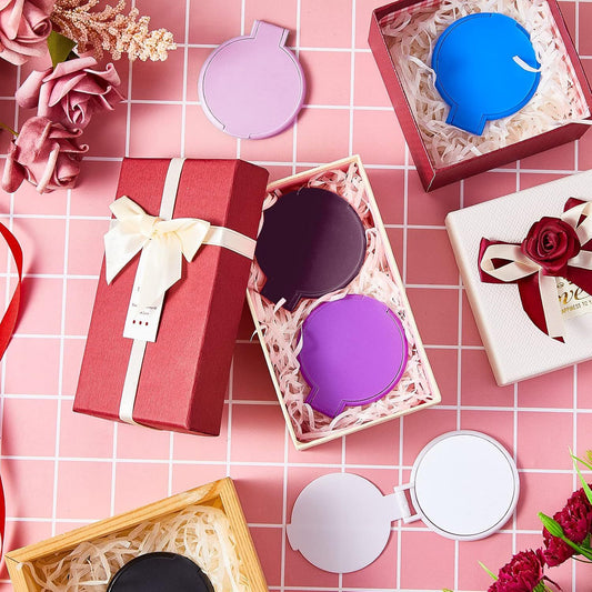 80 Pcs Compact Mirrors Lady Gits Bulk Git or Women Mini Vintage Pocket Mirrors or Purse Small Portable olding V1259-DP01-F-497