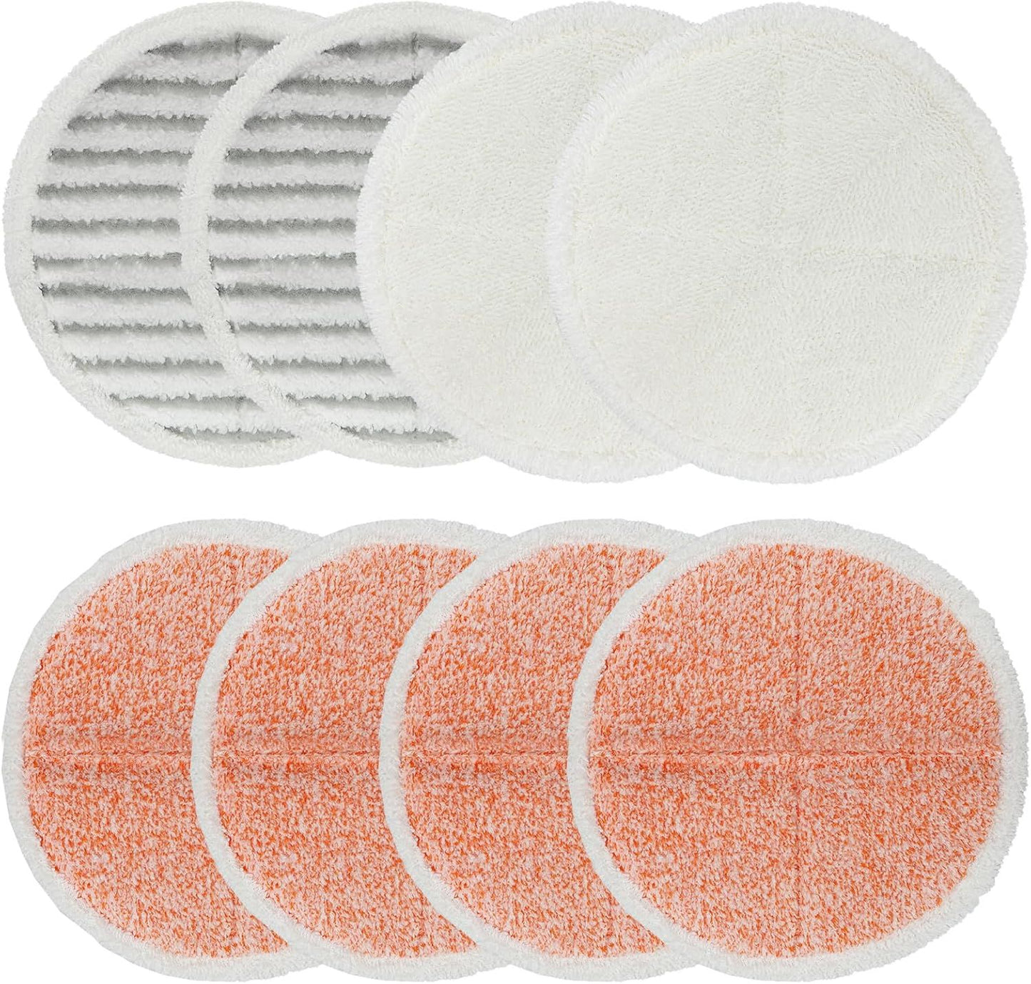 Spinwave Mop Pads Replacement Set Compatible with Bissell Spinwave 2039A 2124: 4 Heavy Scrub Pads, 2 Sot V1259-DP01-F-597
