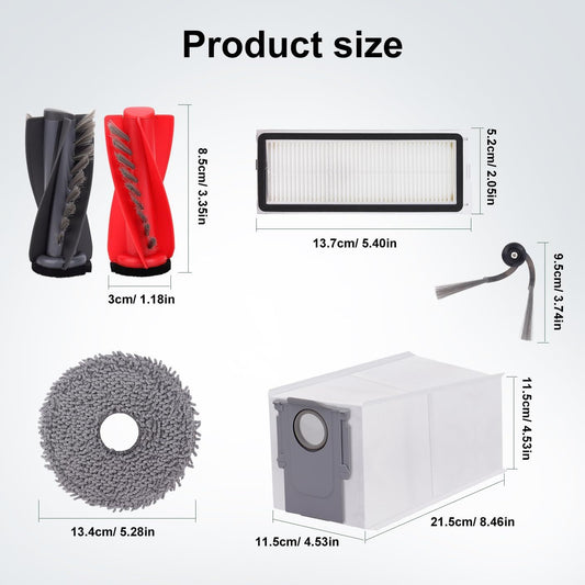 Replacement Parts Accessories Kit or Qrevo S5V/Qrevo Curv/Qrevo Curv S5X/Qrevo Edge S5A Series Robot Vacuum V1259-DP01-F-607