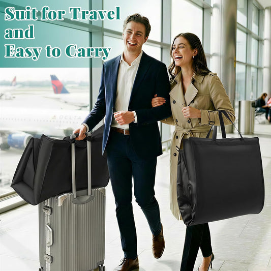 LANDNEOO 65" Long Garment Bags for Travel, Dress Bags for Hanging Clothes, Wedding Dress Cover for Women, V1259-DP01-F-96