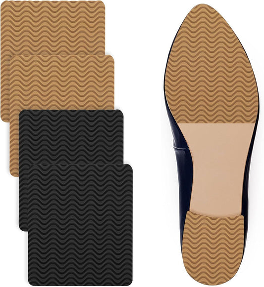 Boot Heel Replacement - Shoe Heel Pads 4-Pack, Anti Slip Shoe Heels Repair Kit with Adhesive Cushion Stickers V1259-DP01-G-00027