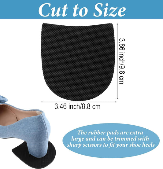 4PCS Shoe Repair Kit Heel, 3.8 * 3.4 Inch Shoe Heel Repair for Boots Suitable for Men Women Boot Shoes (Black) V1259-DP01-G-00029
