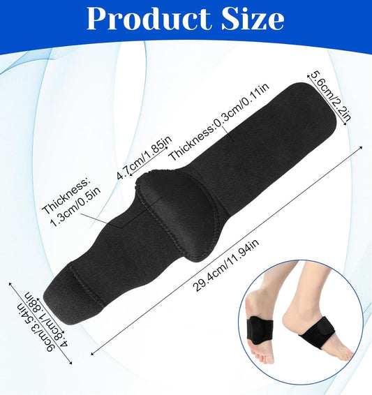2 Pcs Plantar Fasciitis Relief, Adjustable Arch Support Neoprene Flat Foot Corrector Fallen Arch Supports V1259-DP01-G-00035