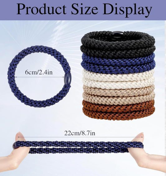Mens Hair Ties, 10 Pack Hair Ties for Men Guys with Smooth Beads (Multicolor) V1259-DP01-G-00048