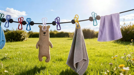 Portable Clothesline Retractable - Travel Drying Rack with Clothespins, Waterproof Outdoor Camping Laundry V1259-DP01-G-00071