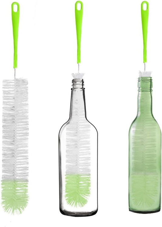 TISSA Long Bottle Cleaning Brush 18" Extra Long x 2.17" Extra Wide Brush for Washing Beer Wine Brewing V1259-DP01-G-00102