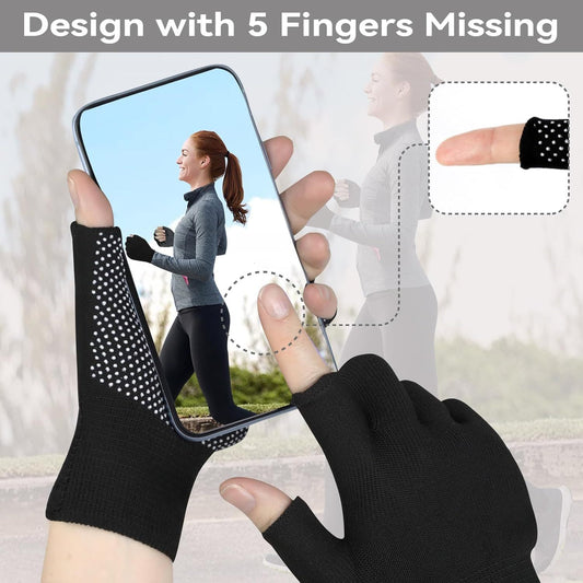 Summer Touchscreen Gloves for Women and Men, Anti-Slip Light Weight Half-Finger Gloves for Hiking, Warm Glove V1259-DP01-H-00027