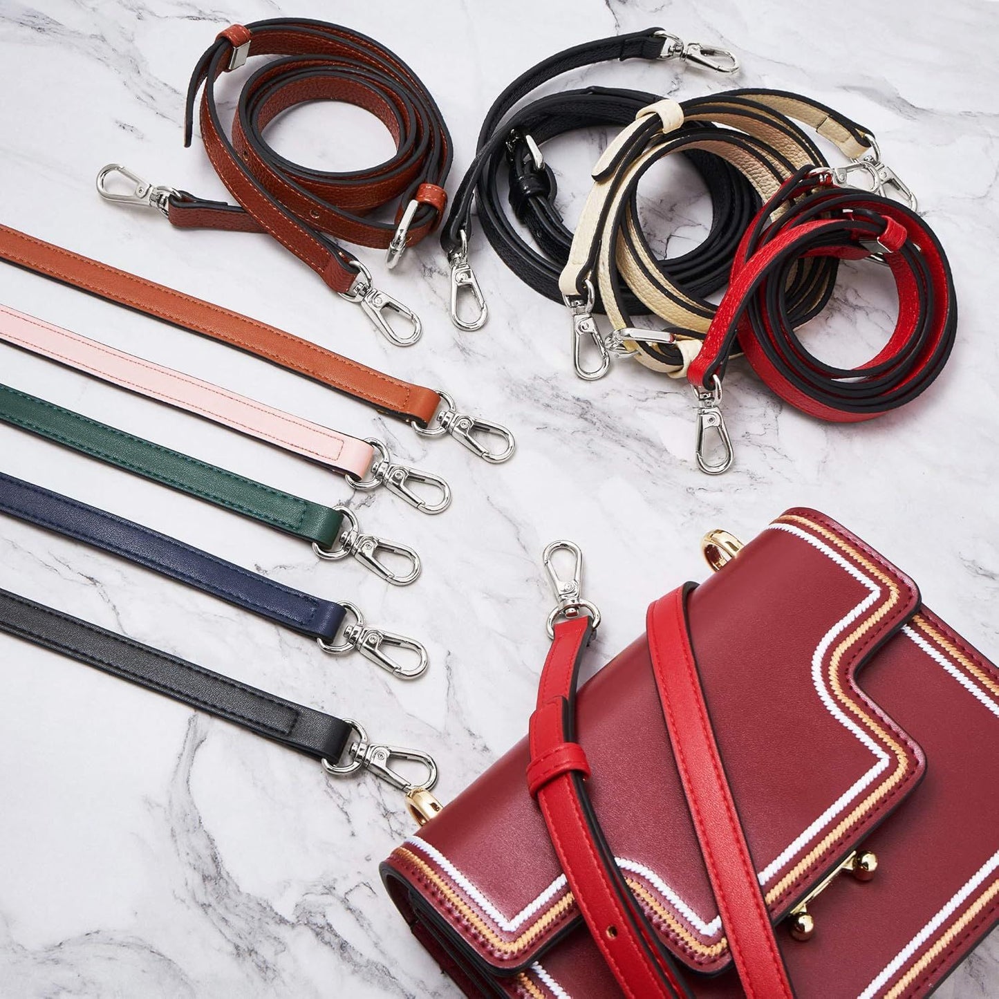 Leather Adjustable Replacement Strap Shoulder Bag Cross Body Bag Purse Handbag For Women, 43-51 Inch V1259-DP01-H-00049