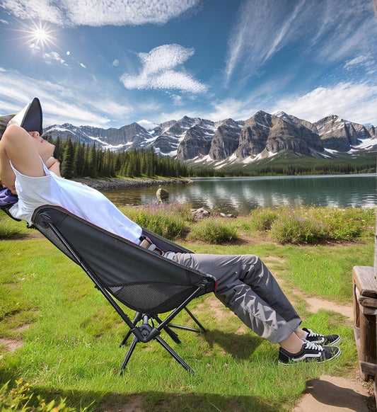 Portable Camping Chair Lightweight Foldable Outdoor Chair for Hiking Camp Backpacking Lawn Beach Fishing V1259-DP01-I-00017