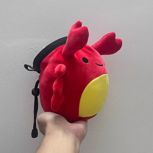 Red Crab Chalk Bag Rock Climbing Chalk Bag Suitable Bouldering Gym Indoor & Outdoor Climbing with Adjustable V1261-REDCRAB001