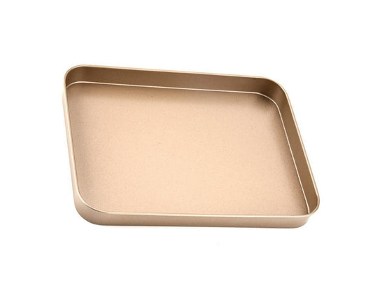 Non-stick Rectangular Cake Pan Baking Oven Tray Dish Mold Bakeware Kitchen Tool-Golden V1263-JX-1001