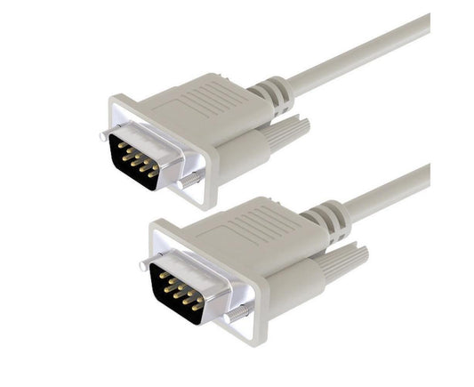 2Pcs 1.5/3/5m RS232 DB9 9Pin Serial Male to Male COM Port Data Converter Cable V1263-JX-1042