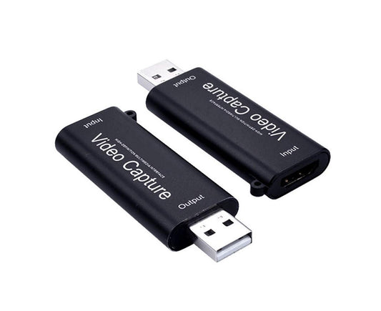 Portable 1080P USB 2.0 HDMI-compatible Video Audio Capture Card for Live Game Recording Black V1263-JX-1084