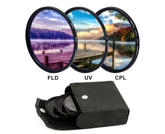 Professional UV CPL Polarizer FLD Photo Photography Filter Kit for SLR Camera V1263-JX-1093