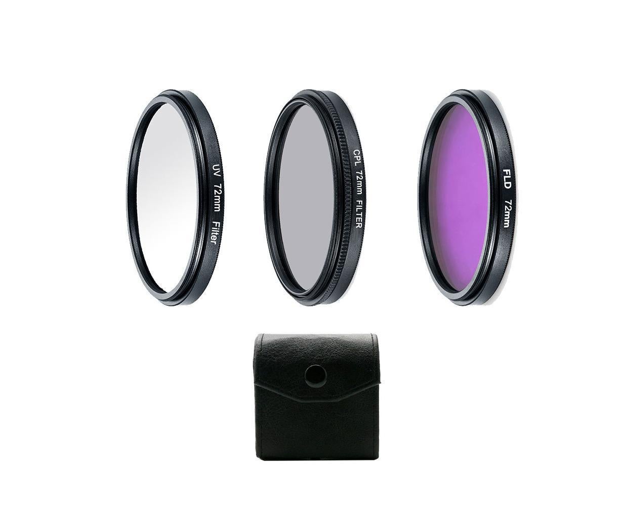 Professional UV CPL Polarizer FLD Photo Photography Filter Kit for SLR Camera V1263-JX-1093