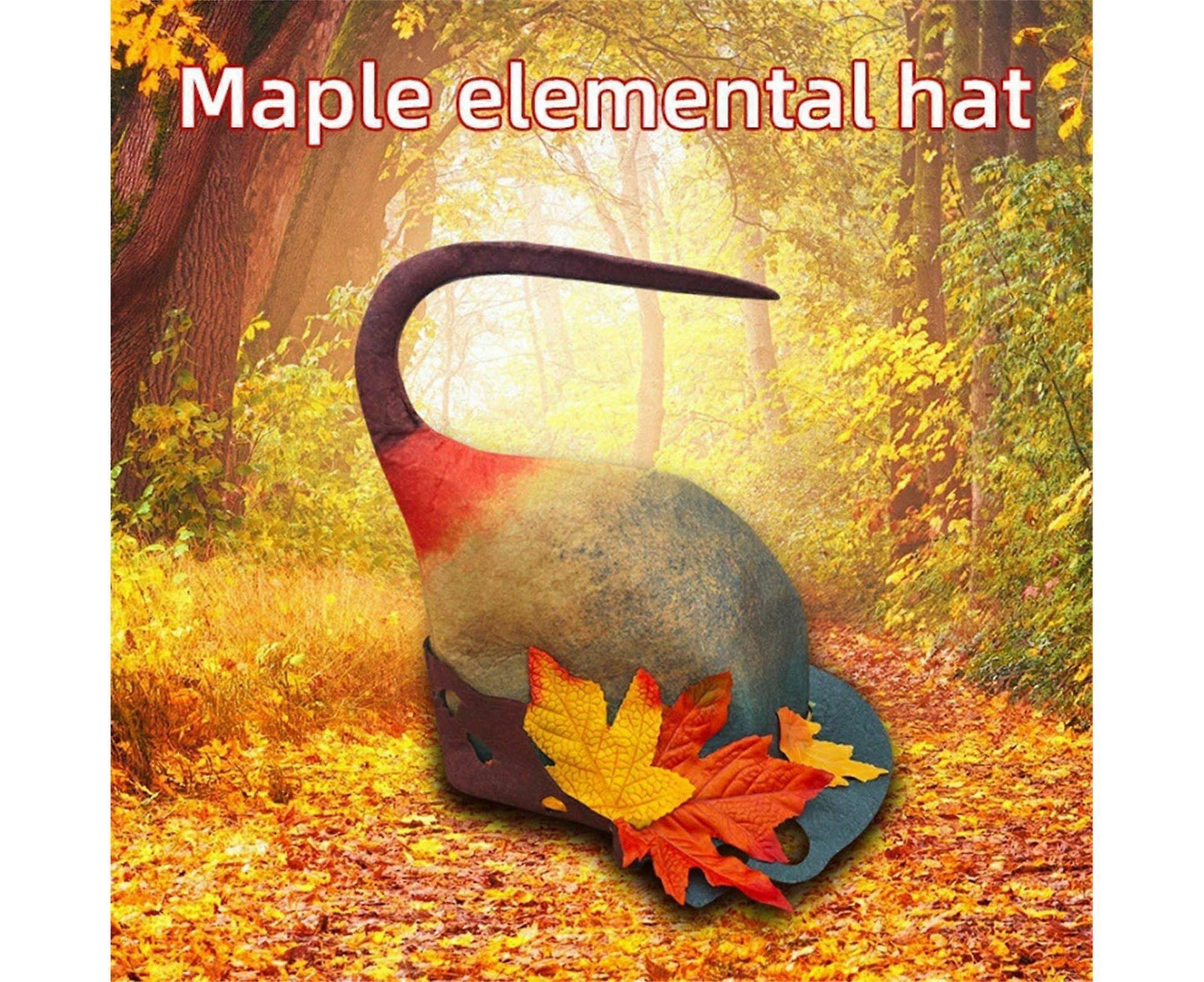 Halloween Witch Hat Halloween Party Magics Hat Felts Hat Maple Leaf Hat V1263-JX-1176