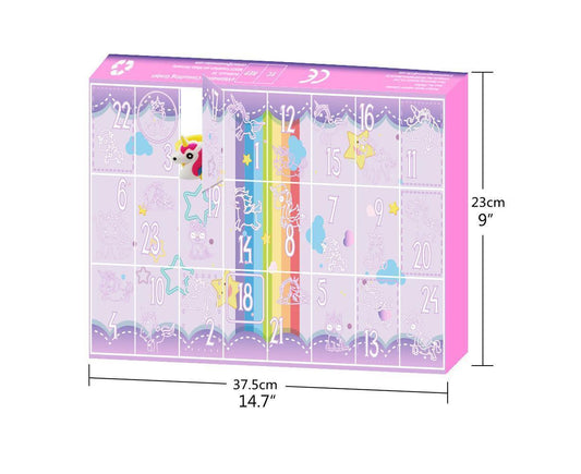 Christmas Countdown Calendar 24Pcs Hair Accessories Cartoon Hair Clips Bracelets Christmas Advent Calendar V1263-JX-1353