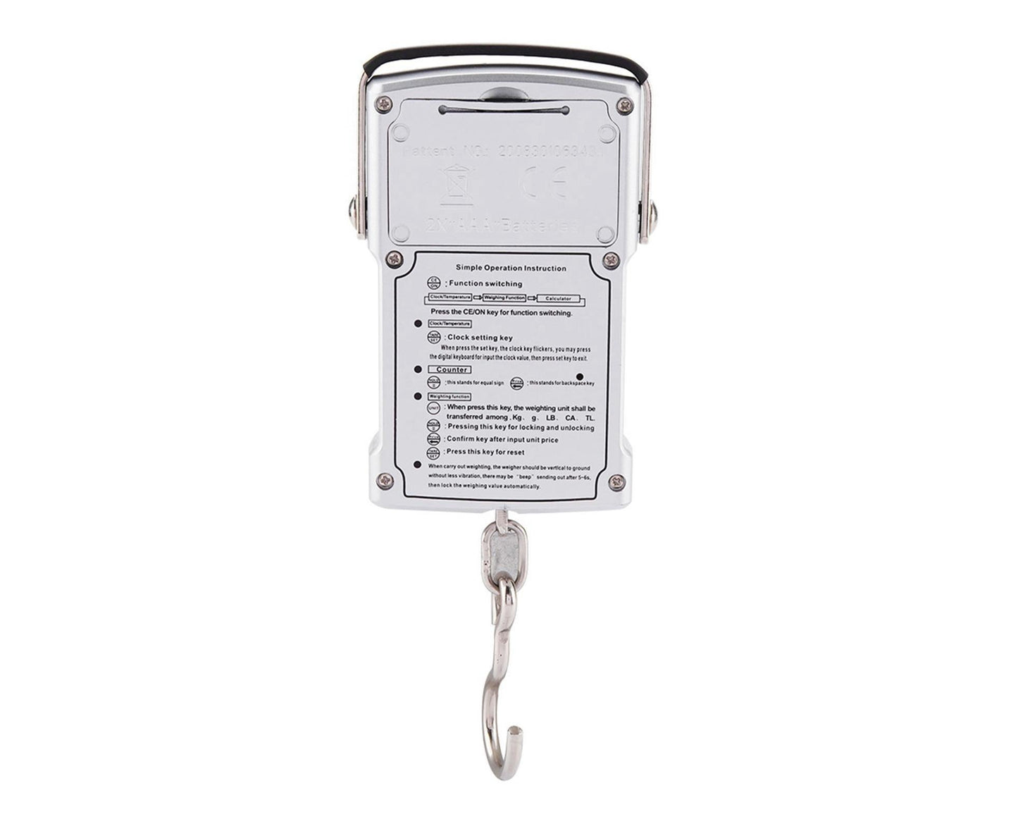 Electronic Fish Hook Scale 50Kg Luggage Weighing 7 in 1 Digital Hanging Scales V1263-JX-1485