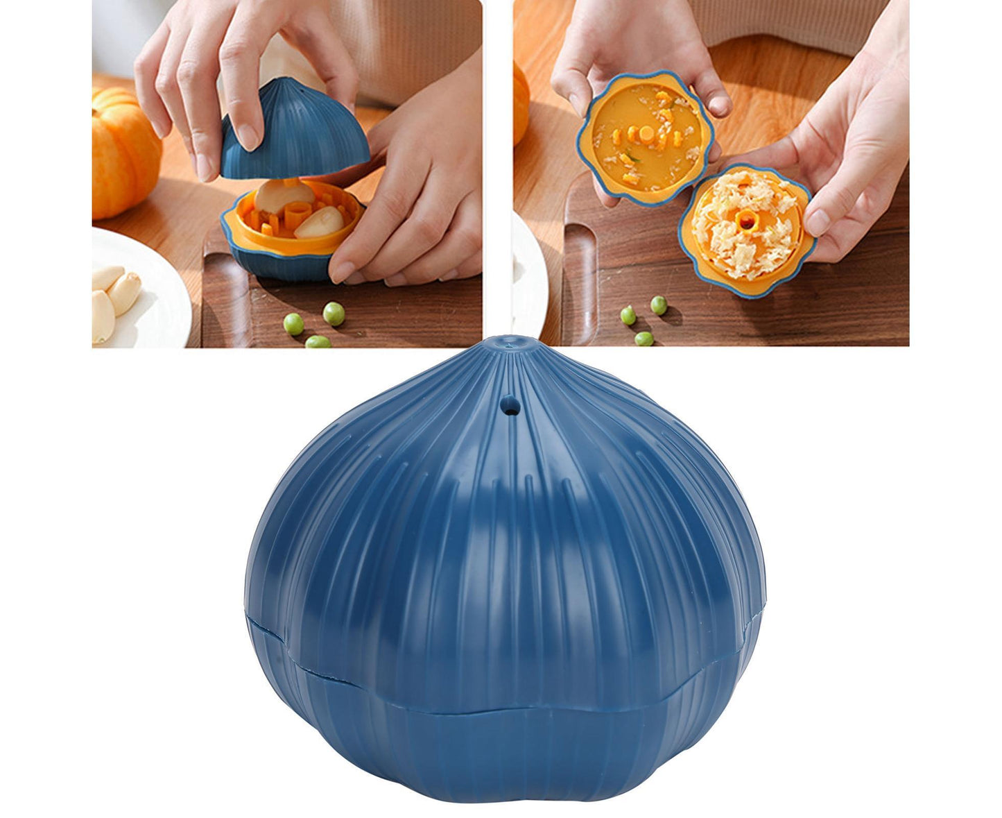 Household Manual Garlic Press Garlic Masher Grinding Tools Kitchen Gadgets Dark Blue V1263-JX-1495