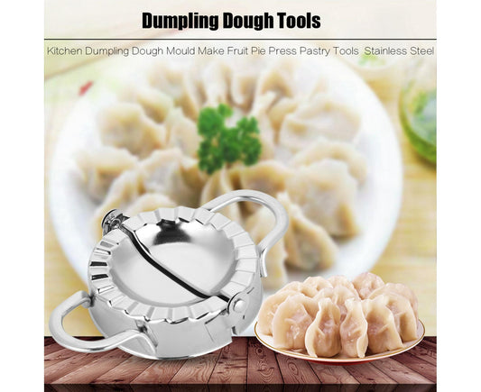 Kitchen Stainless Steel Dumpling Dough Mould Make Fruit Pie Press Pastry Tools(Large Size) V1263-JX-1501