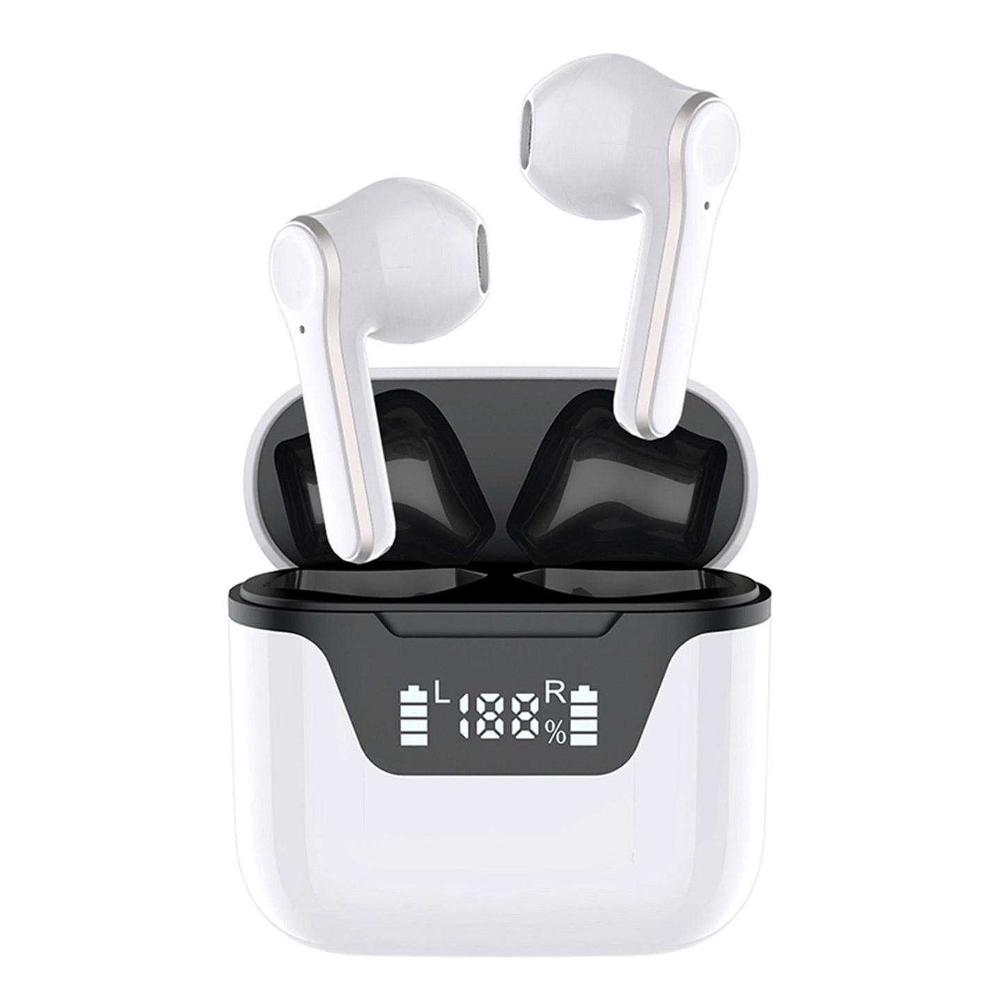Language Translator Earbuds Bluetooth Support 144 Languages Translation Wireless Translator Earphone White V1263-JX-152
