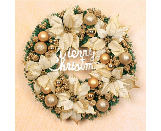 Christmas Ball Wreath Artificial Christmas Wreath Garland Decoration Home Party Decor Xmas Front Door V1263-JX-1537