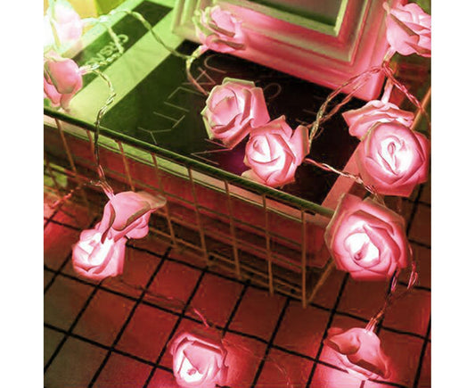 1 String Fairy Light High Brightness Realistic Battery Operated Beautiful LED Rose Flower Holiday Supplies - V1263-JX-1615