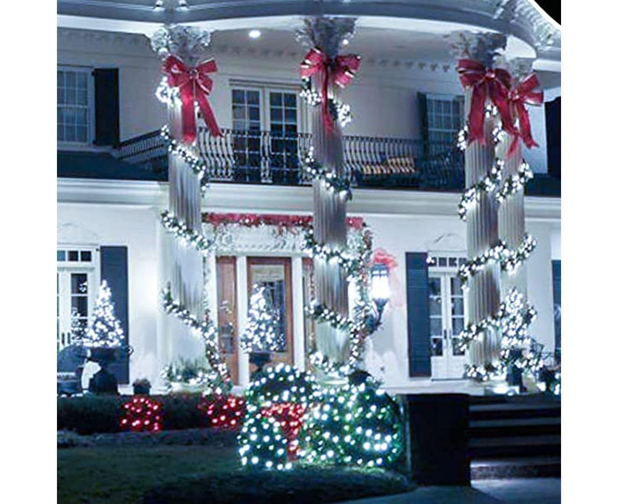 10M100LED Battery Operated Christmas String Lights with 8 Modes - White V1263-JX-1616