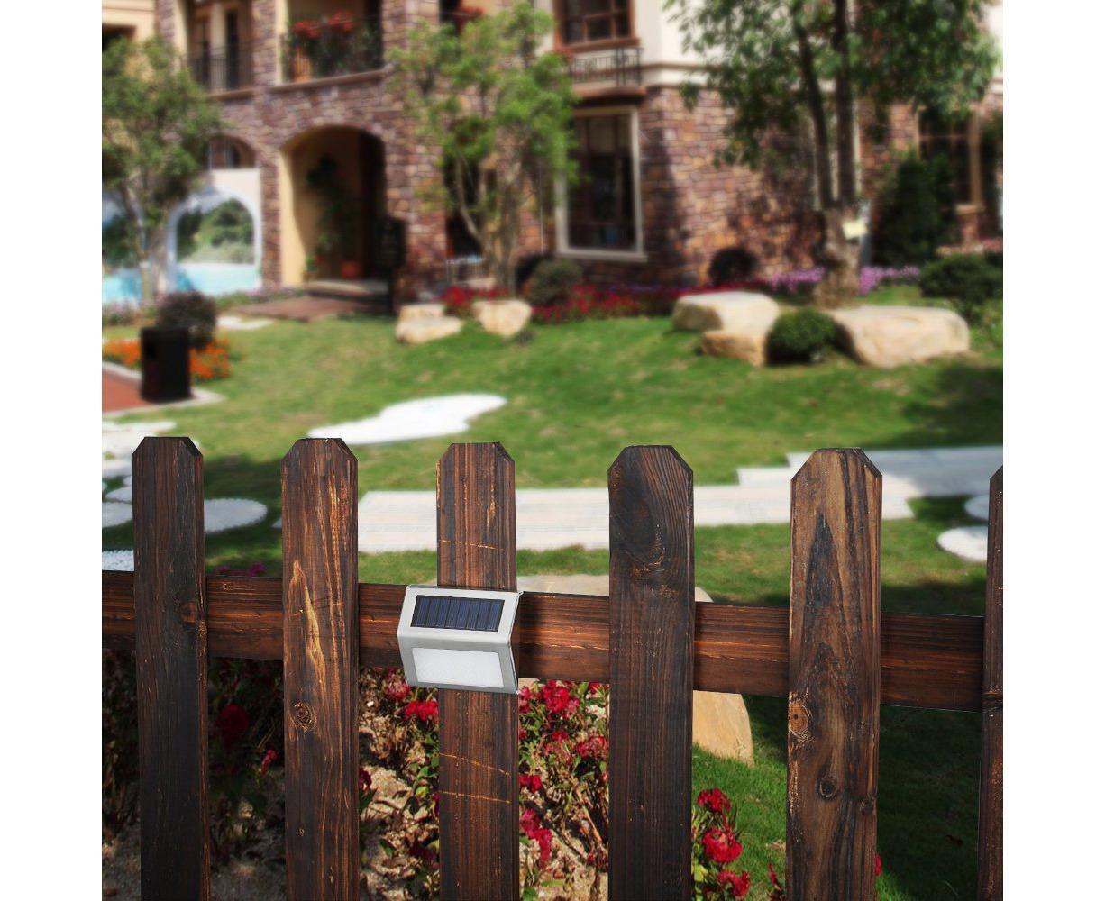 2 Pack Solar Step Lights Bright LED Solar Fence Lights For Garden Patio Decks-warm light V1263-JX-1622