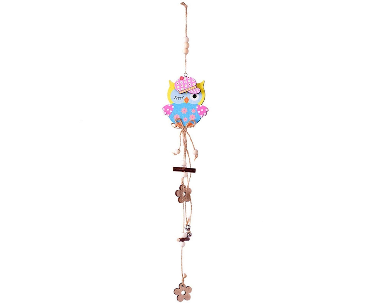 Owl Charm Beautifully Patterned Cartoon Decorative Festival Props Wooden Creative Easter Owl Pendant for V1263-JX-1713