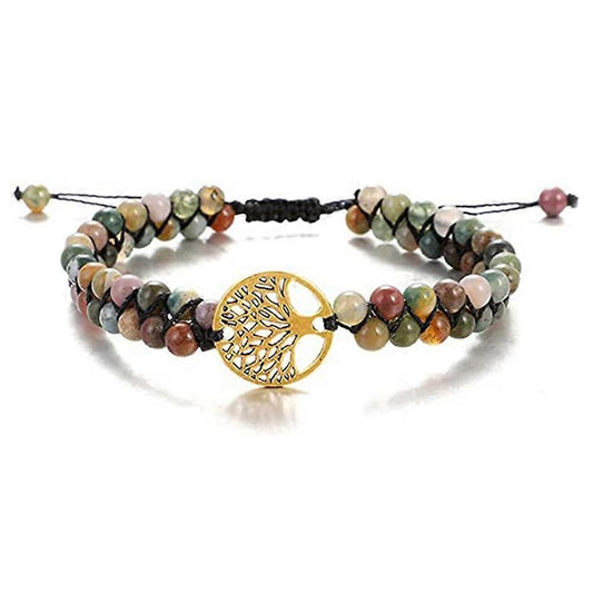 Healing Crystal Bracelets for Women Natural Gemstone Yoga Reiki Chakras Beads Anxiety Tree of Life Lucky V1263-JX-1828