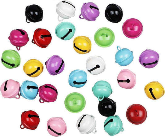 Pack of 10 22mm Small Bells, Jingle Bells, Colorful Craft Bells, Mixed Small Christmas Bells for Pets V1263-JX-1847