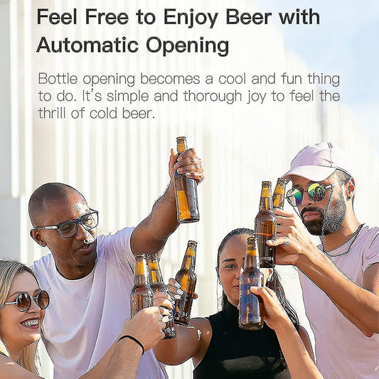 Bottle Opener, Stainless Steel Push Down Automatic Beer Bottle Opener,beer Gifts kitchen Gadgets For Adult V1263-JX-1954