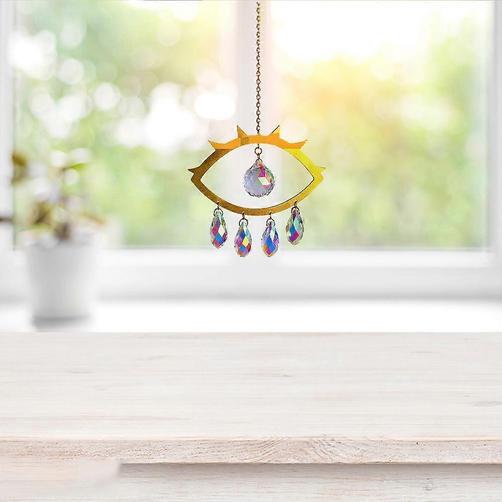 Evil Eye Suncatcher Crystal Light Catcher window curtain home decoration crystal tracery V1263-JX-2039