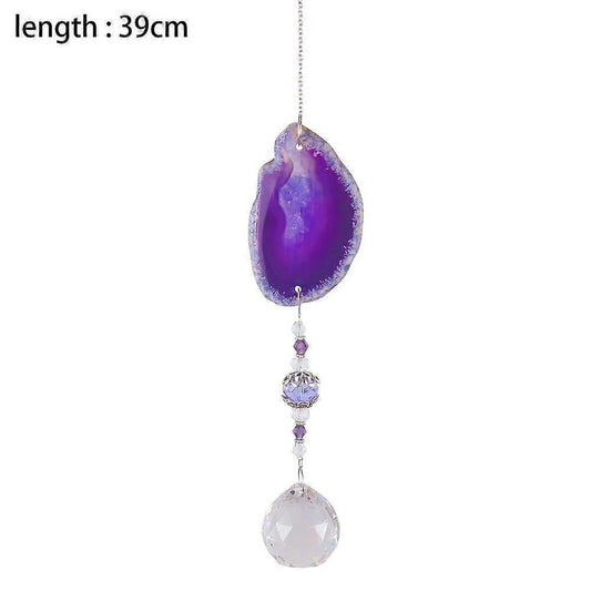Crystal Pendant - Unique and Beautiful Piece of Natural Agate 1pc Natural Agate Crystal Pendant-Purple V1263-JX-2040