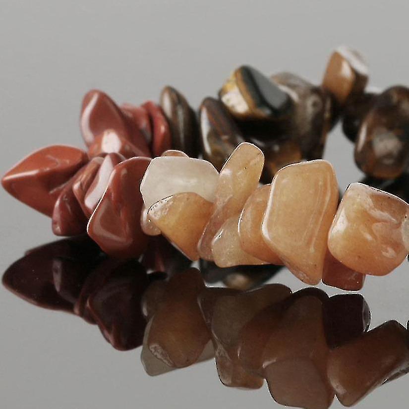 Natural Stone 7-chakra Chip Beads Healing Crystal Bracelet V1263-JX-2099