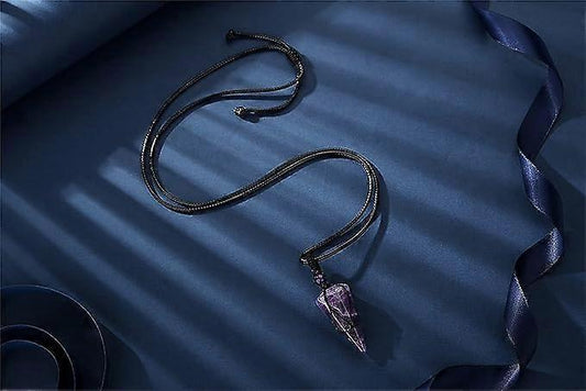 Crystal Necklace for Men Women Healing Crystal Stone Bar Pendant Necklace Adjustable Rope Necklace Natural V1263-JX-2168