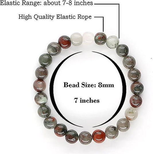 Men Women 8mm Natural Stone Bead Stretch Bracelet Healing Crystal Gemstone Beaded Bracelets V1263-JX-2213