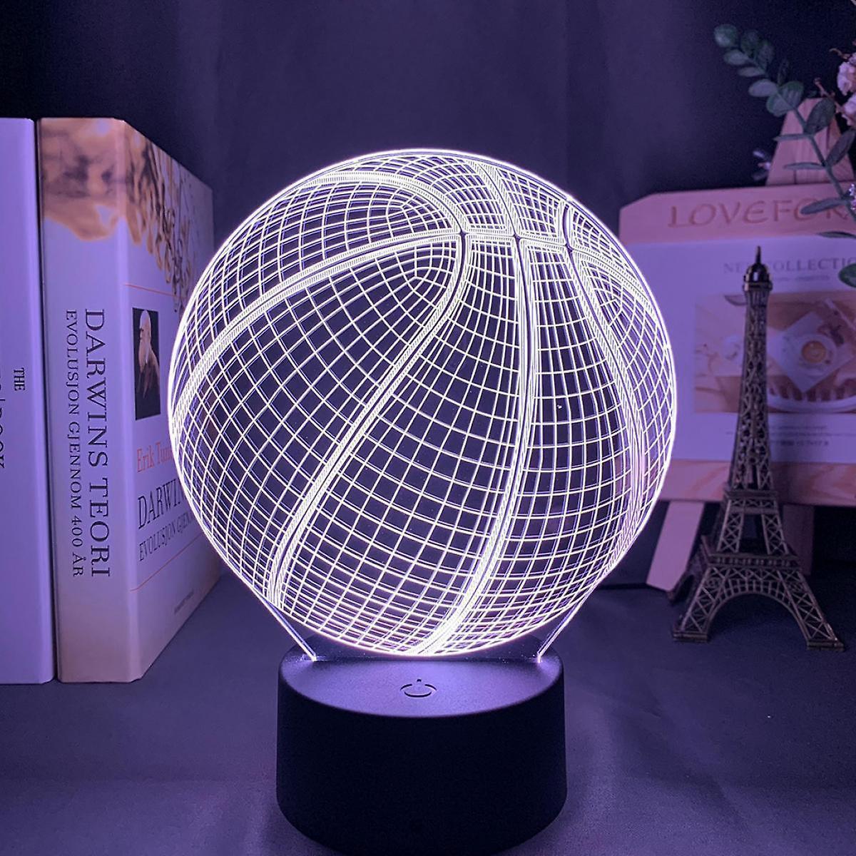 Basketball Night Light,3D Illusion Led Lamp 16 Colors Dimma V1263-JX-2239