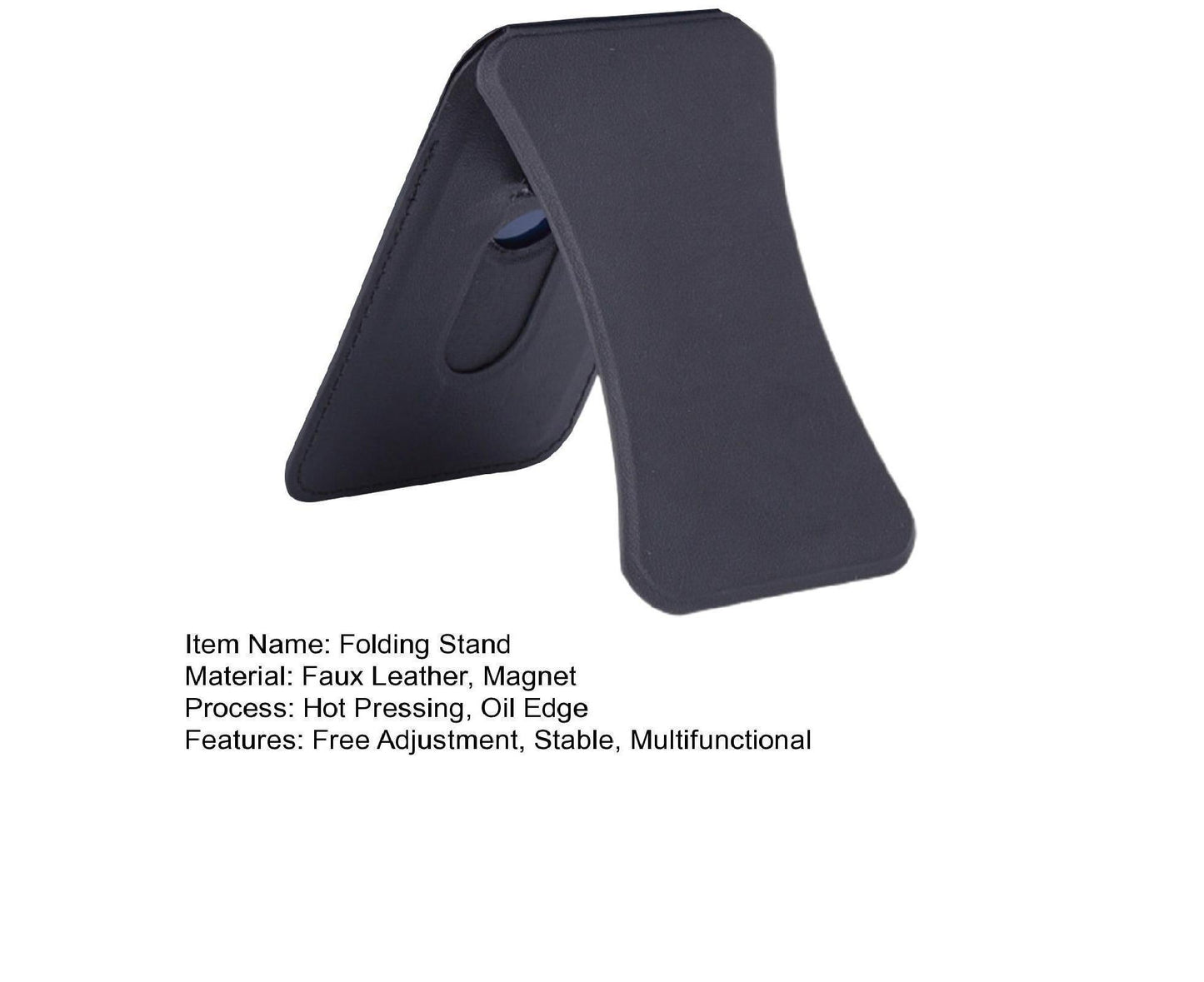 Folding Stand Reusable Multifunctional Adjustable Anti-drop Faux Leather Wallet Phone Stand for iPhone 13/12 V1263-JX-259