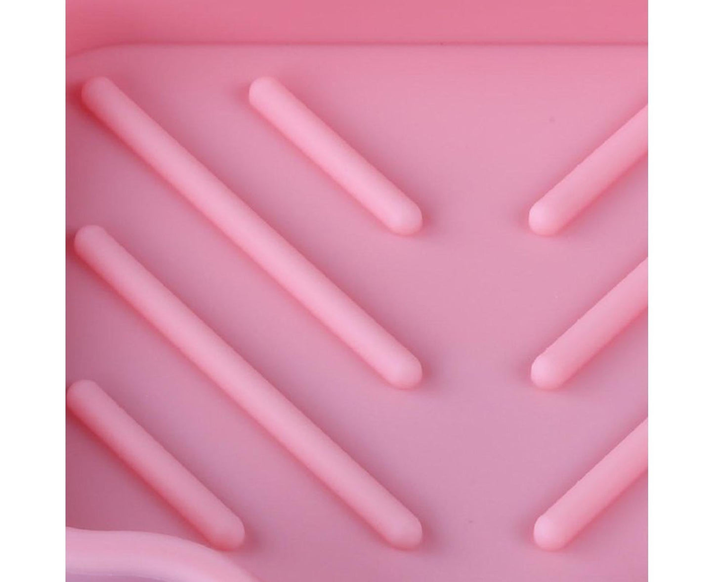 Drainable Soap Dish Non-slip Reliable Flow Guide Type Soap Box Bathroom Accessories-Pink V1263-JX-2594