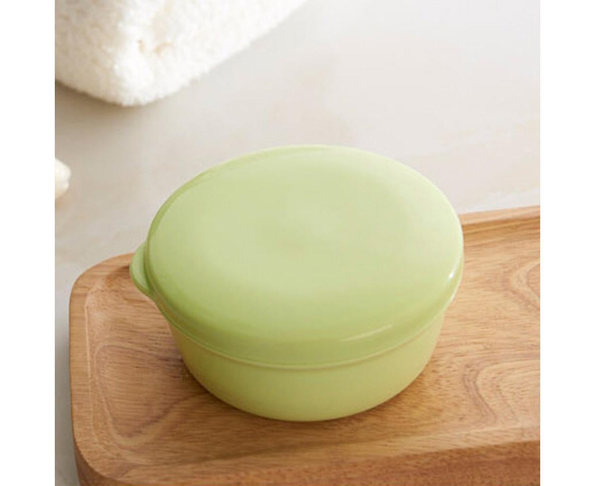 Portable Home Travel Round Plastic Bathroom Shower Soap Storage Seal Box Holder-Pink V1263-JX-2631
