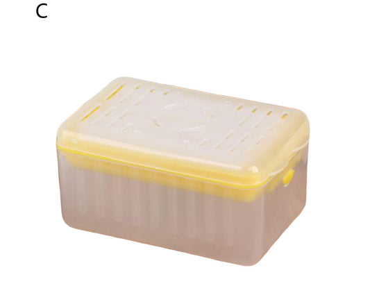 Soap Box with Bubbler Hands Free Transparent Detachable Easy to Clean Storage Plastic Roller Style Soap V1263-JX-2652