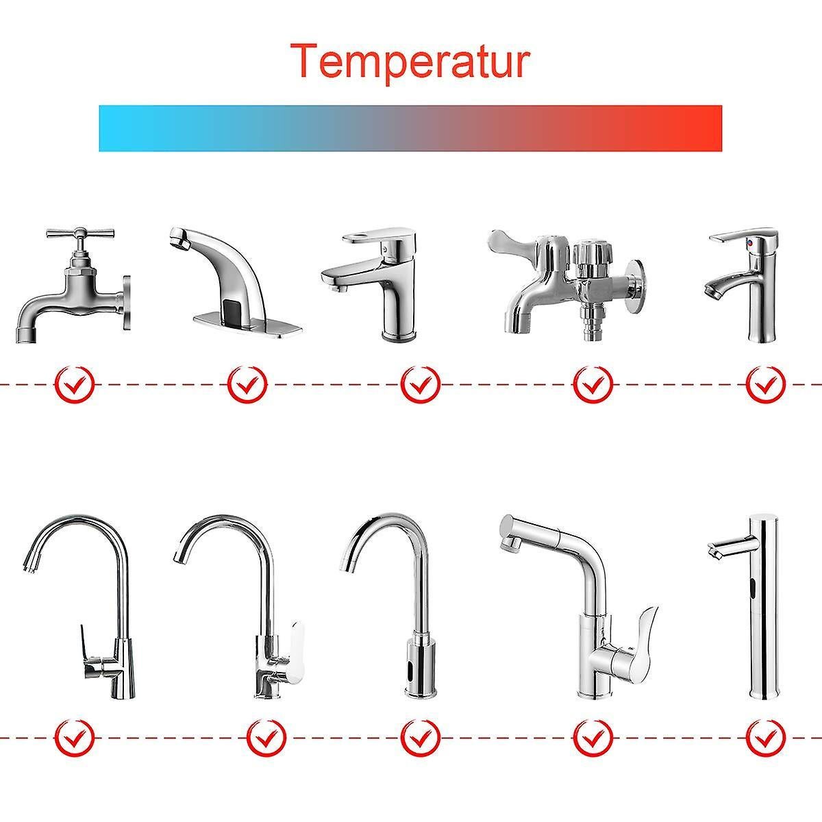 Kitchen Faucet, 3 Pcs Mini 360 Degree Rotating Faucet Water Filter 360 Kitchen Faucet Water Filter V1263-JX-2698